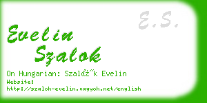 evelin szalok business card